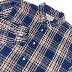 St. John's Bay Comfort Stretch Plaid‎ Button-Down Shirt Classic Menswear Size XL